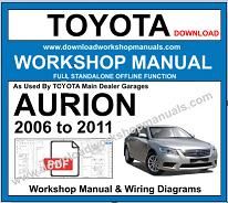 Toyota Aurion 2006 to 2011 Workshop Repair Manual